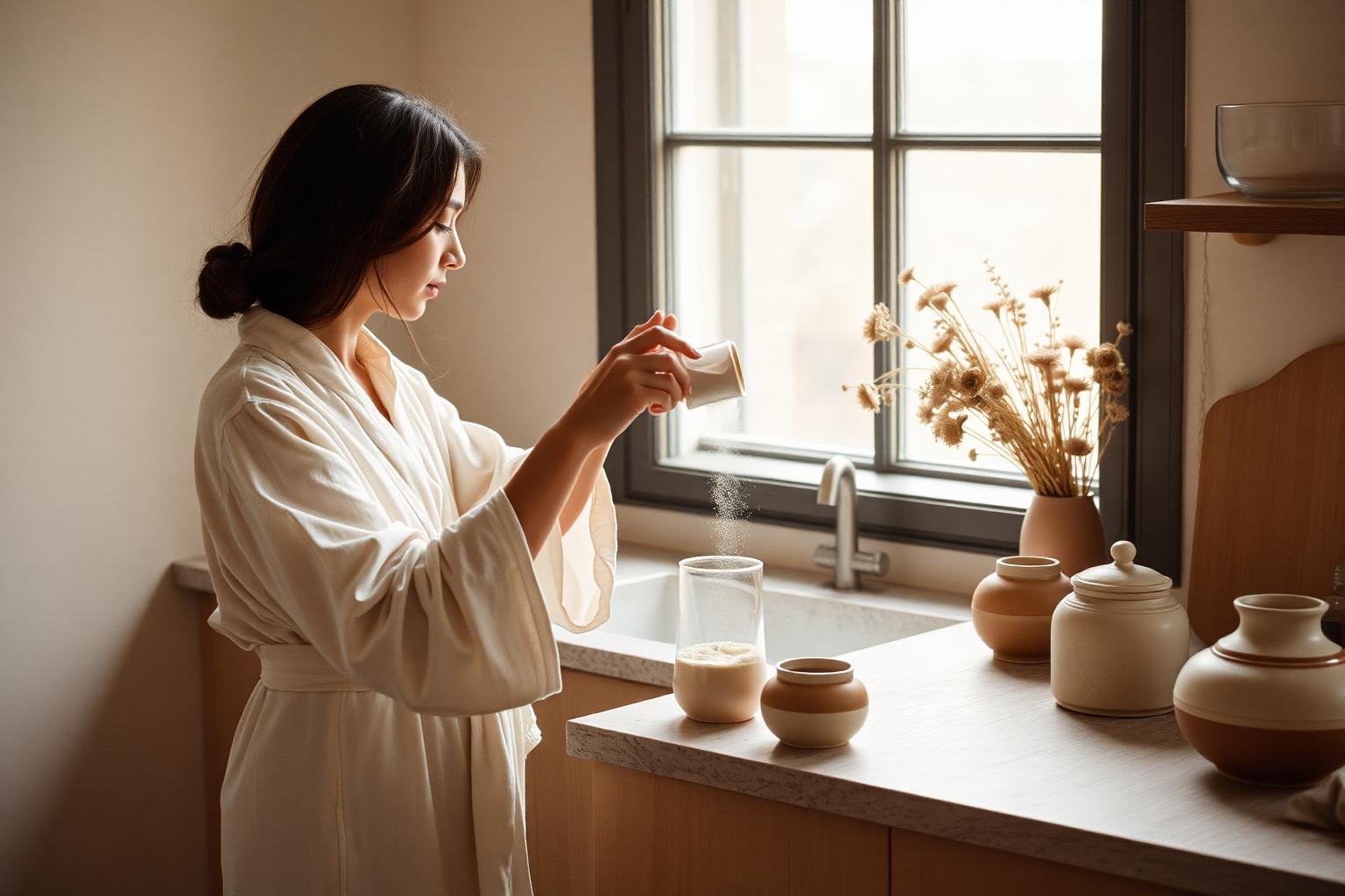 Quiet morning ritual with Nuriva powder